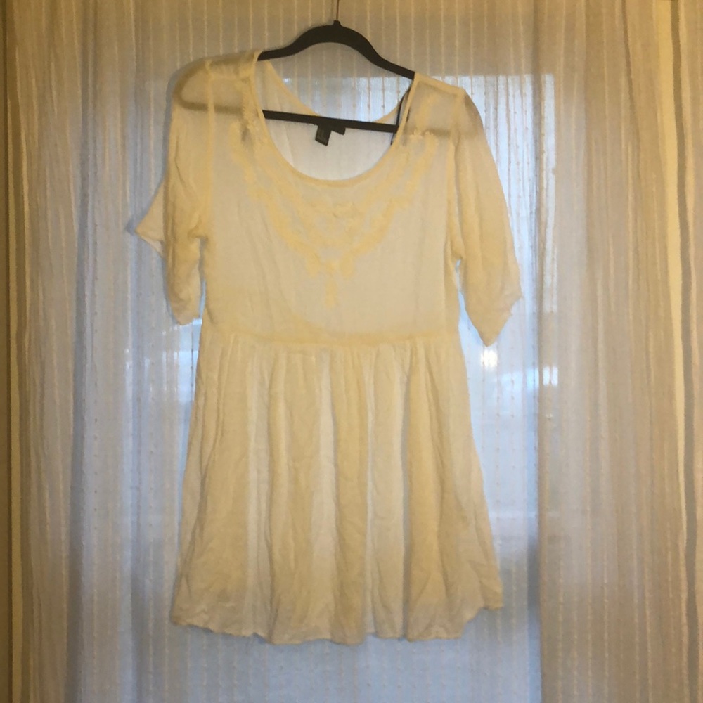 Embroidered white tunic